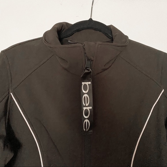 Like new! BEBE Sport Logo Hard Shell Zip Jacket - Picture 3 of 4